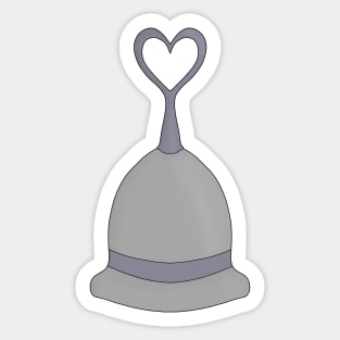 Love Heart Valentines Ring Bell Handbell Music Sticker